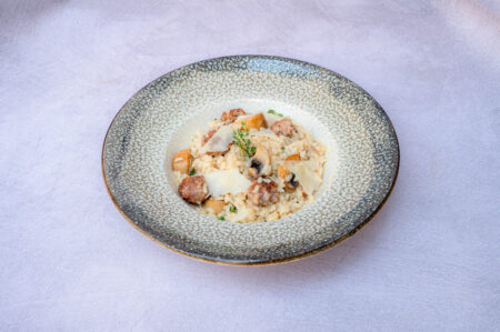 “RISOTTO FUNGHI E SALSICCIA”